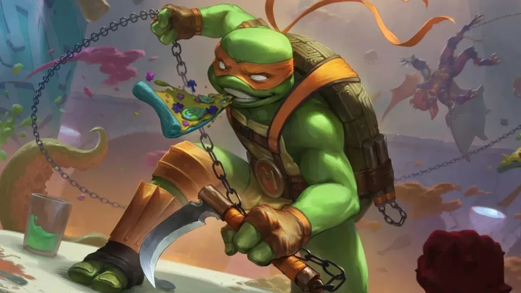 Michelangelo, Weirdness To 11 — carte du set Universes Beyond x Tortues Ninja
