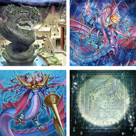 Thème Atlantis / Umi de Beyond the Brave : serpent de mer Daedalus, dragon Levia et la Magie de Terrain Atlantis